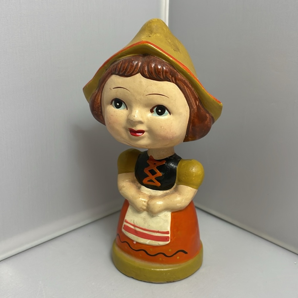 Vintage Dutch Girl‎ Bobblehead / Nodder Made in Holland